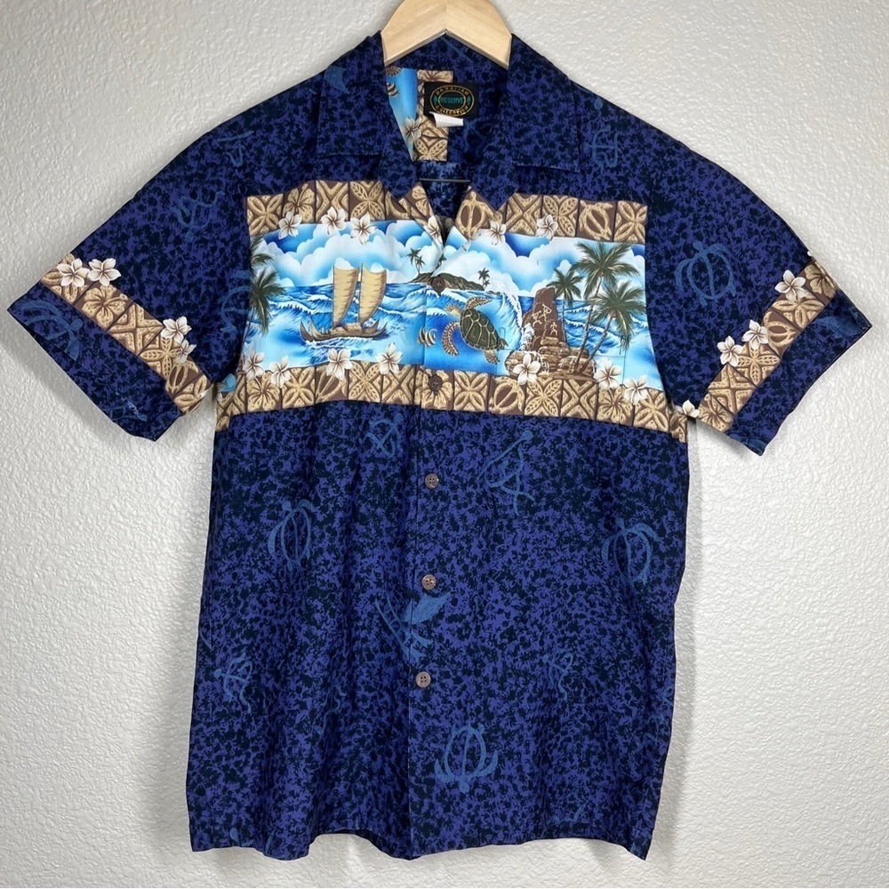 🔴‎ 5 for $25! Vintage Hawaiian Reserve Collection Shirt Button Down Small